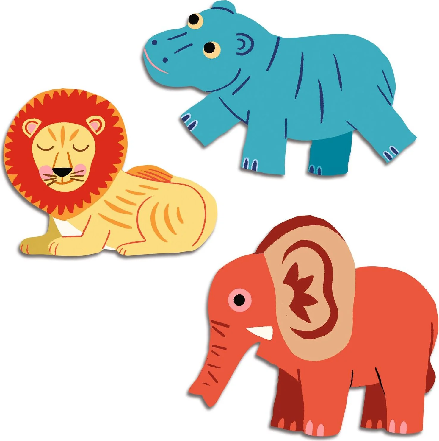 Safari Animals Baby Stickers - Image 2