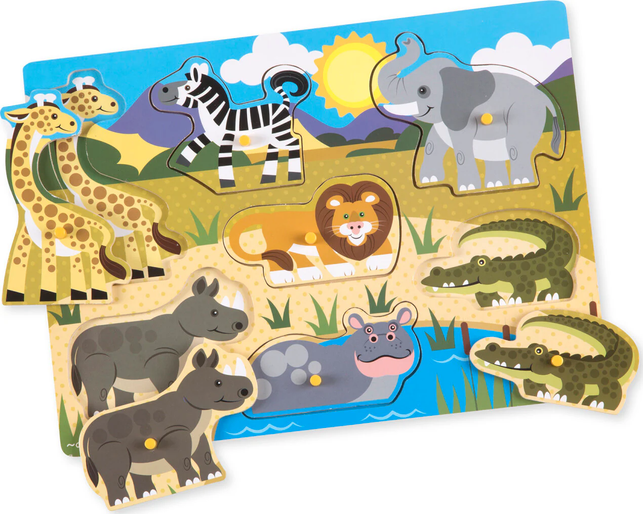 Safari Peg Puzzle - 7 Pieces - Image 4