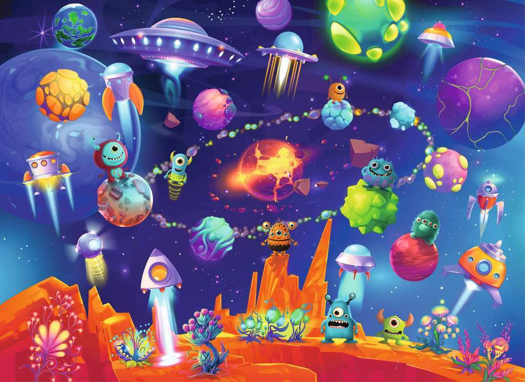 Space Aliens (60 Piece Puzzle) - Image 2
