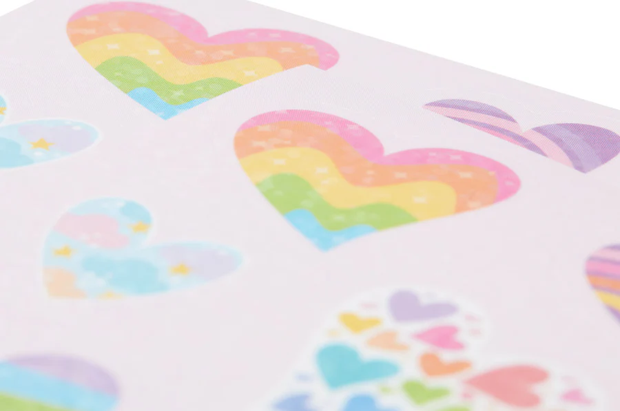 Stickiville Rainbow Hearts Stickers - Holographic - Image 2