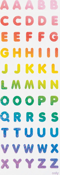 Stickiville Rainbow Letters Stickers - Holographic - Image 2