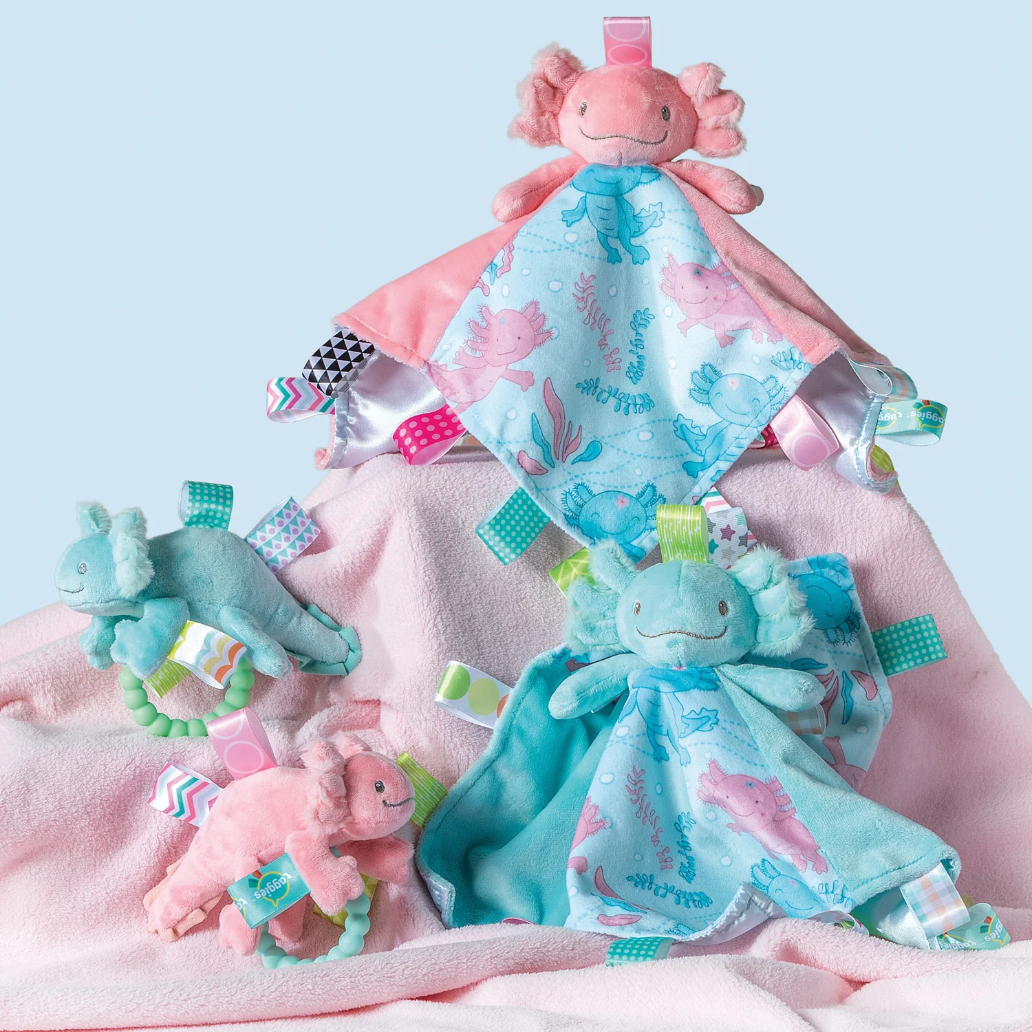 Taggies Lizzy Axolotl Character Blanket Pink - Image 3