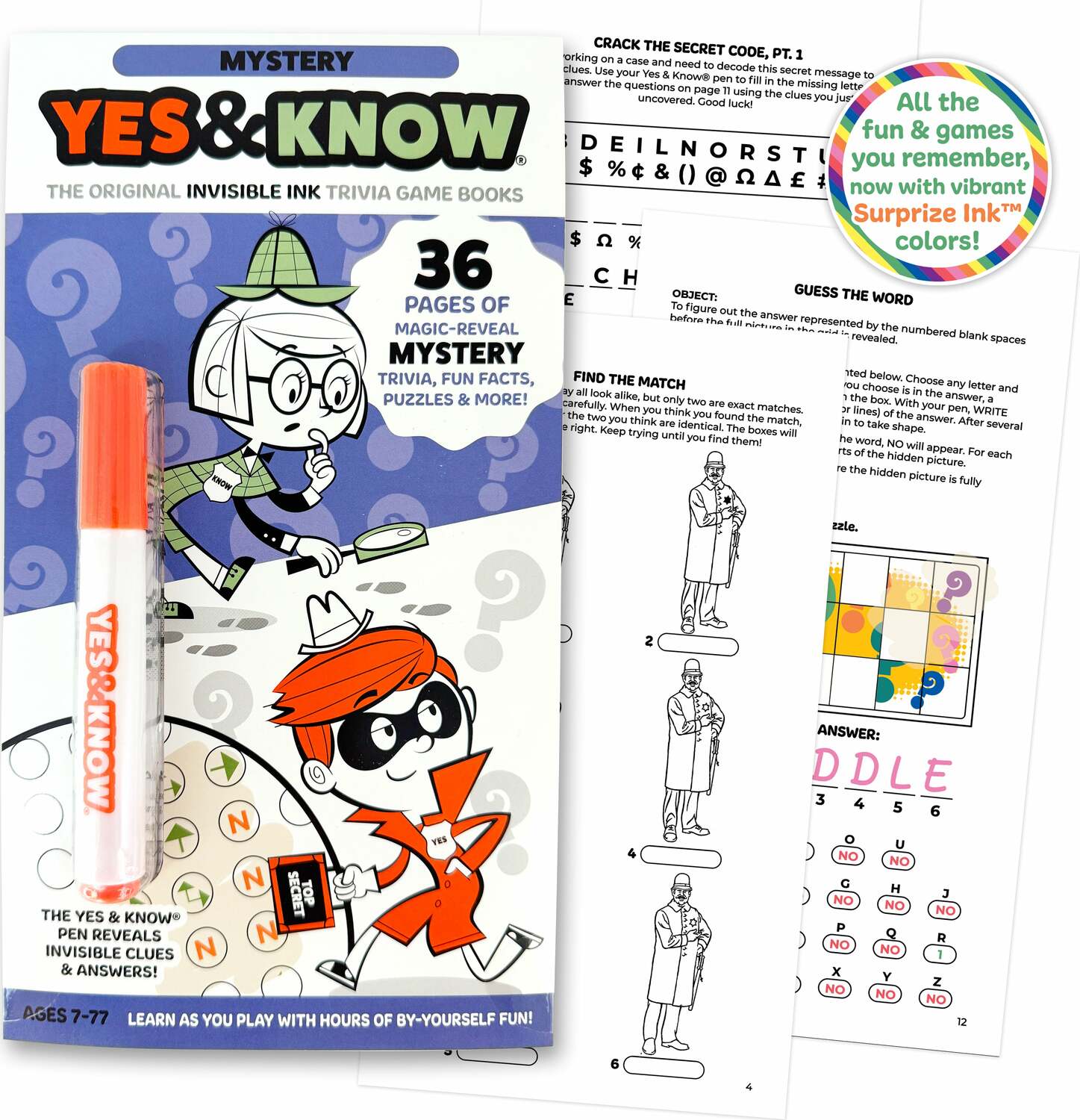 The Original Yes and Know Invisible Ink Trivia Game Books: Mystery - Image 2