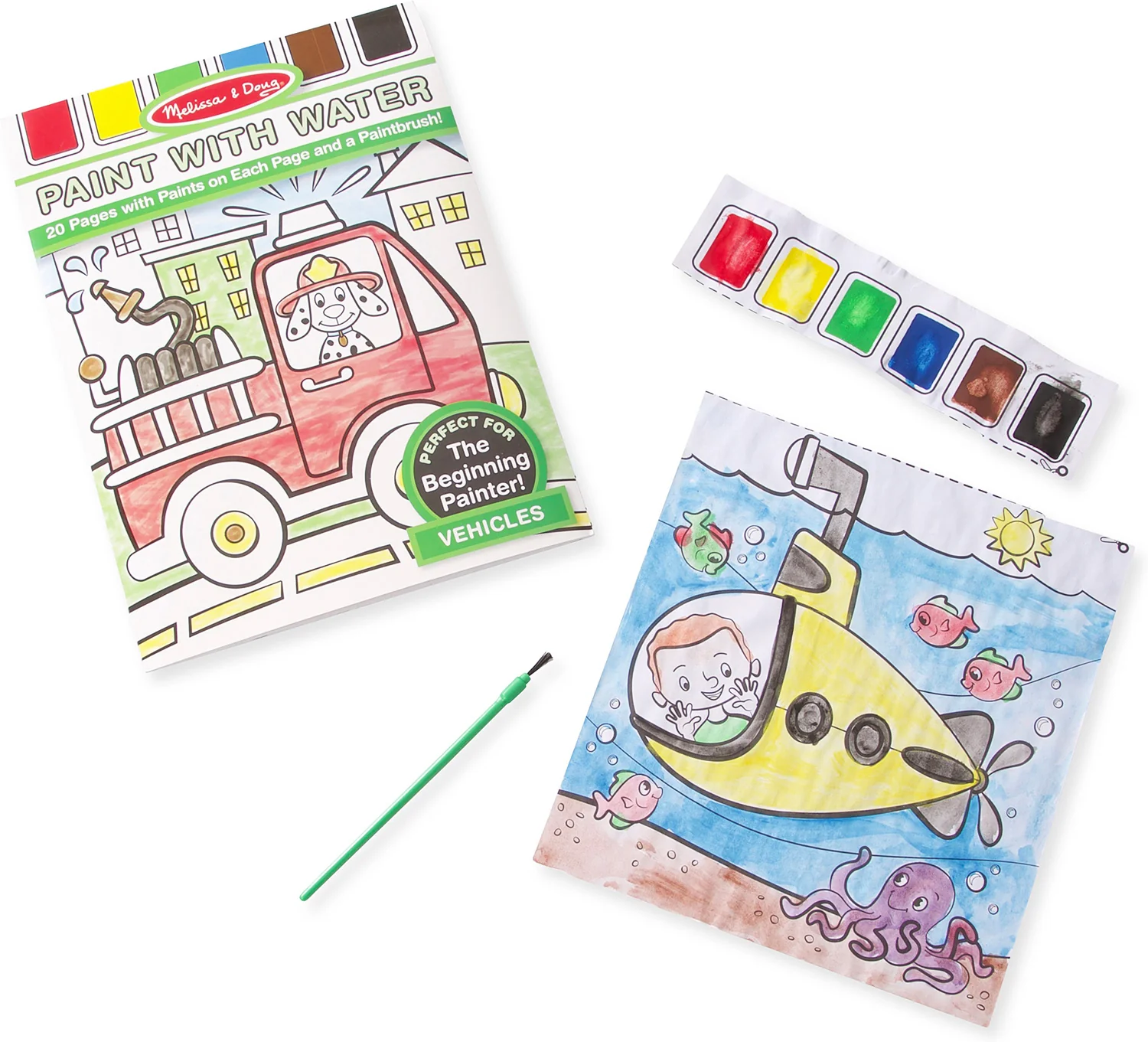 Vehicles Paint with Water Kids' Art Pad - Image 2