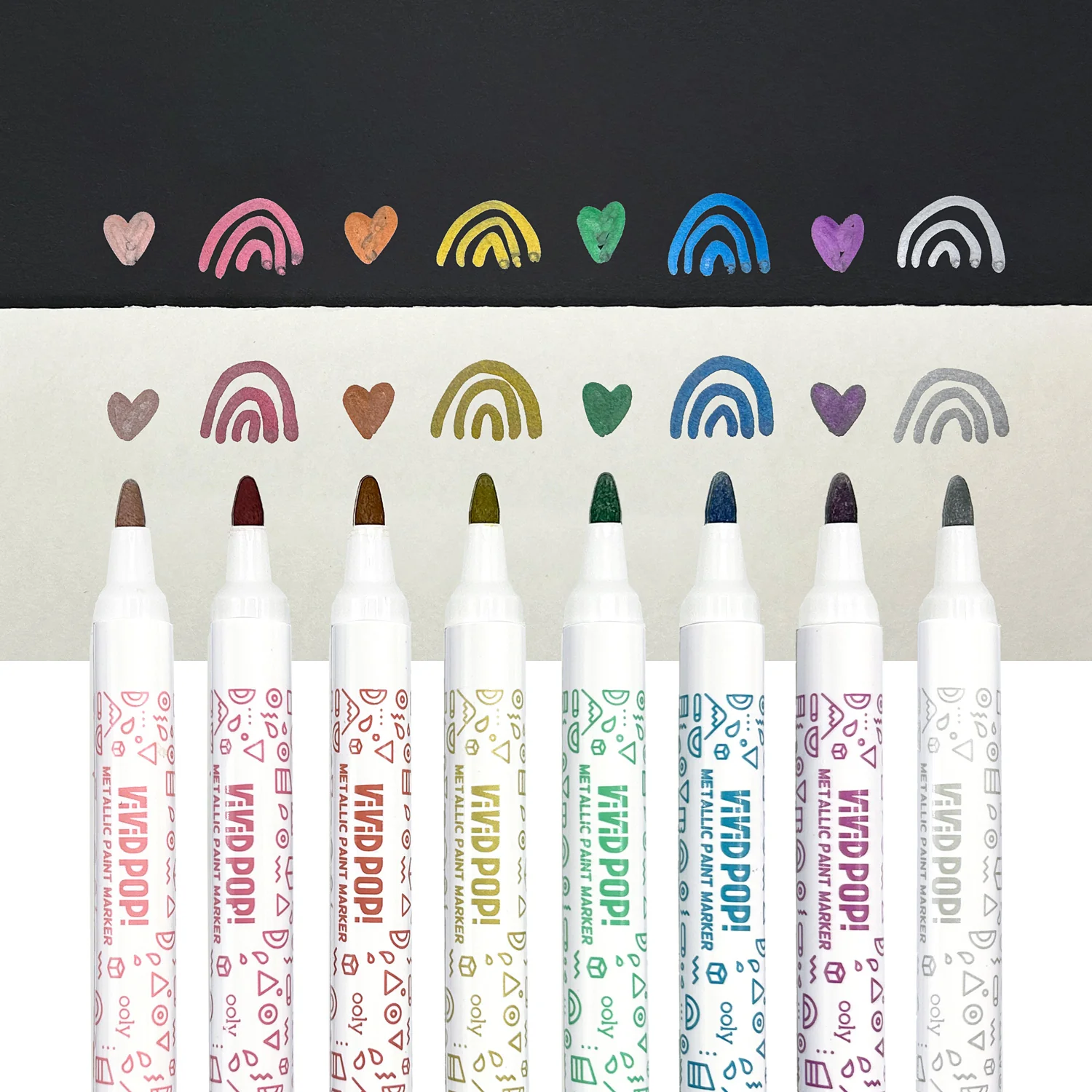 Vivid Pop! Water Based Paint Markers - Metallic - Image 2