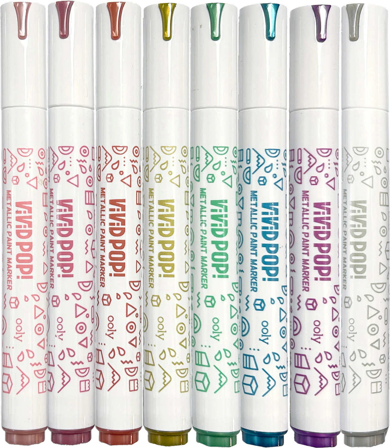 Vivid Pop! Water Based Paint Markers - Metallic - Image 3