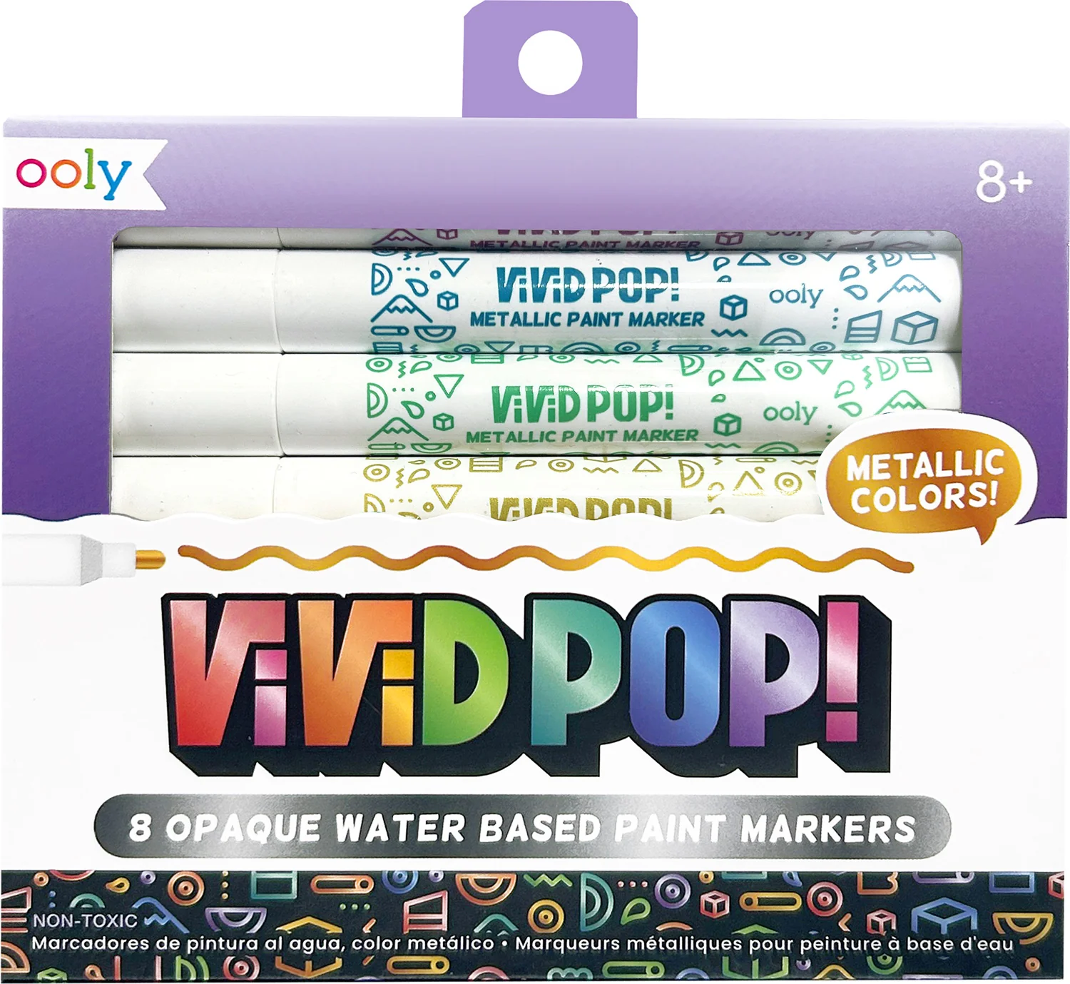 Vivid Pop! Water Based Paint Markers - Metallic - Image 4