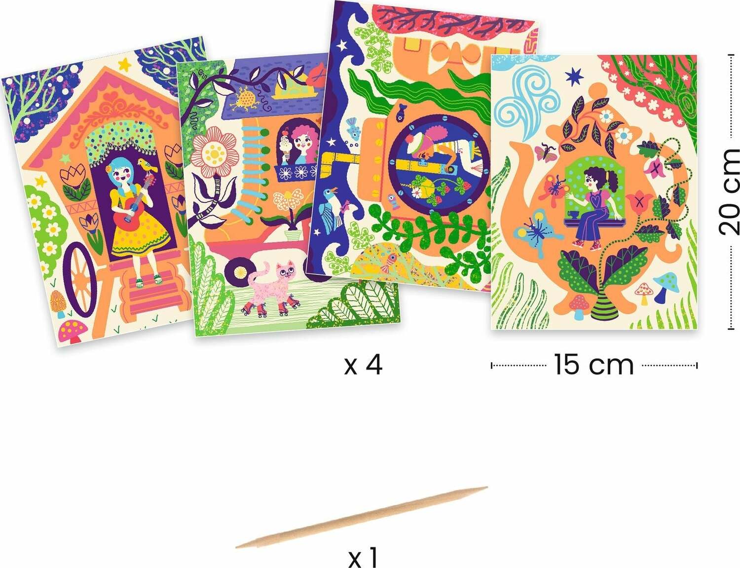 Wacky Houses Scratch Cards Activity - Image 3