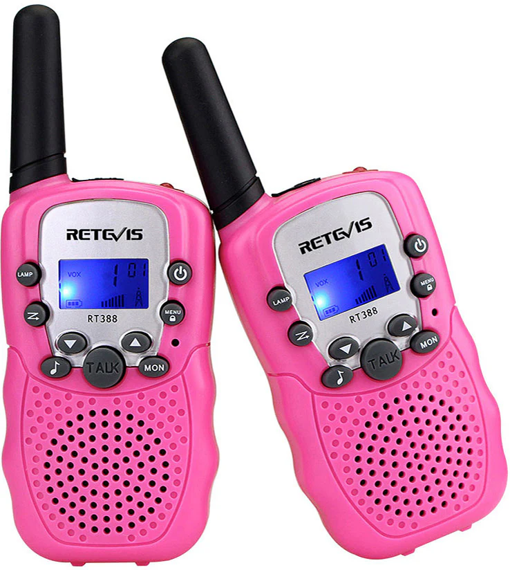 Retevis RT388 2 pcs Kids Walkie Talkies with Flashlight - Pink - Image 4
