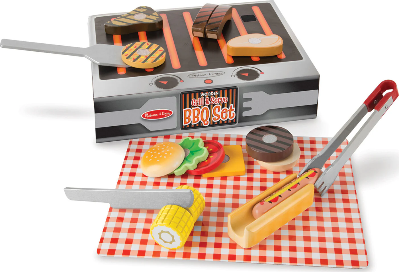 Wooden Grill & Serve BBQ Set - Image 5