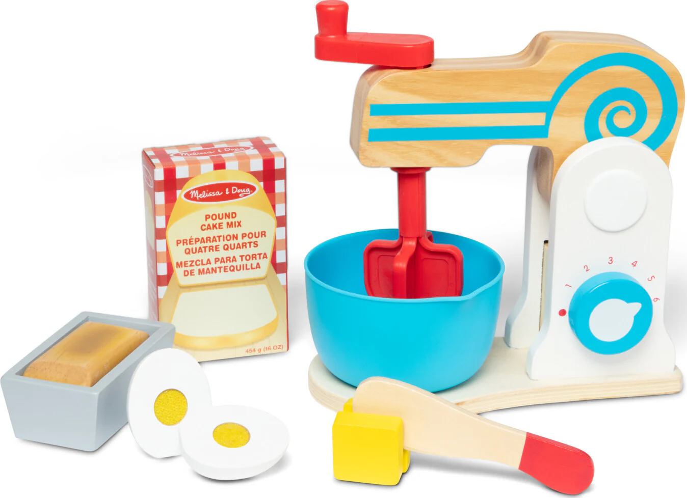 Wooden Make-a-Cake Mixer Set - Image 3