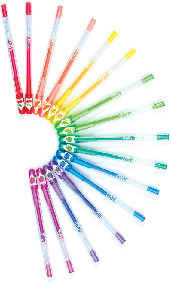 Yummy Yummy Scented Glitter Gel Pens - 12 pcs - Image 2