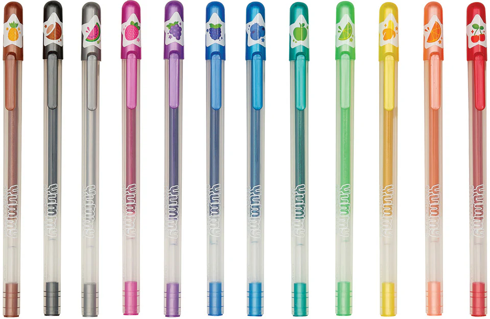 Yummy Yummy Scented Glitter Gel Pens - 12 pcs - Image 4