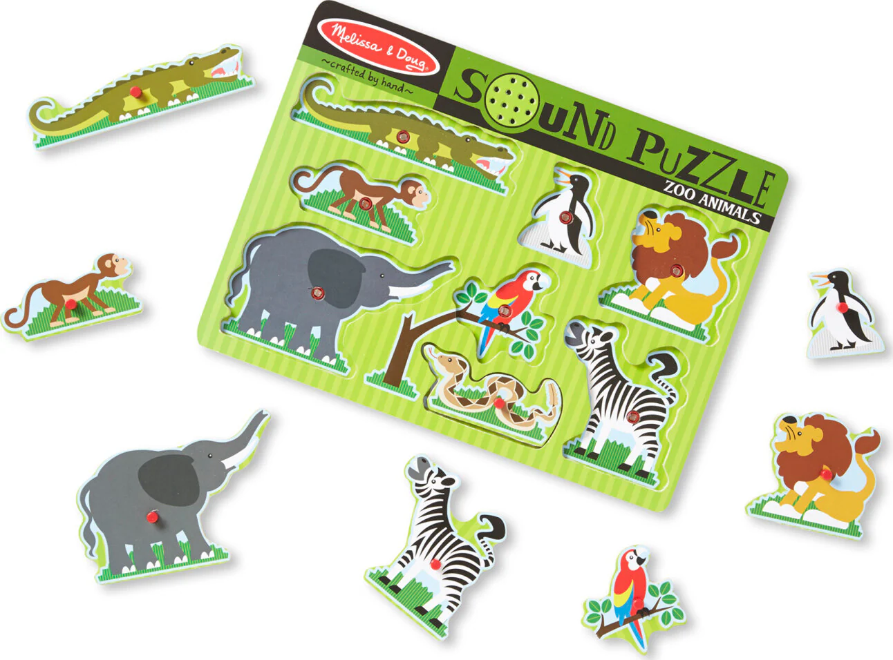 Zoo Animals Sound Puzzle - 8 Pieces - Image 4
