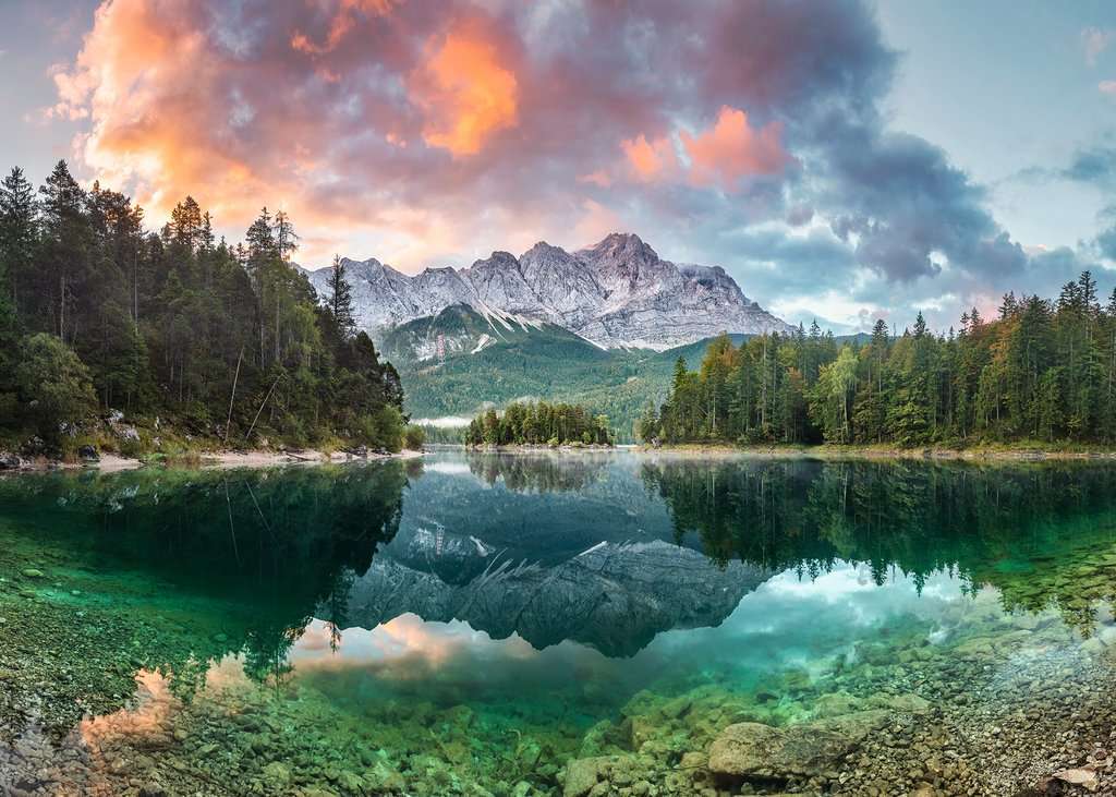 Zugspitze at the Eibsee, Germany 1000 Pc Puzzle - Image 2